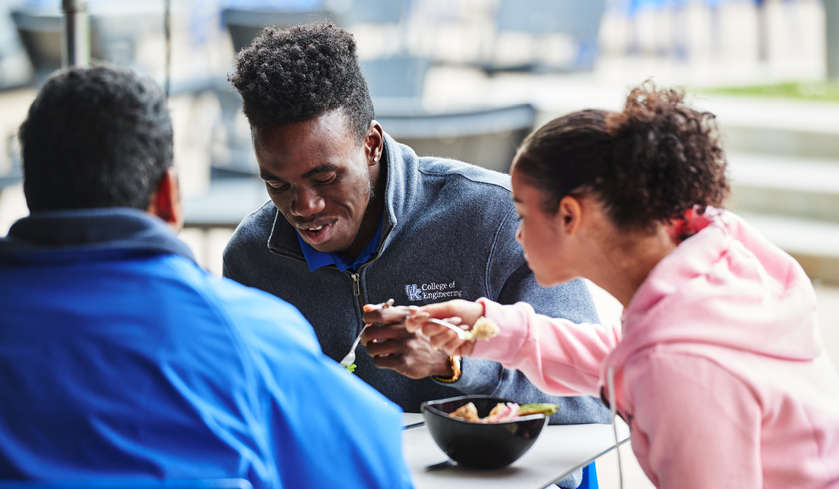 Students eating